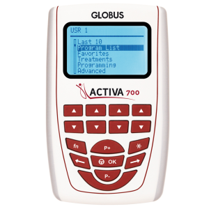 Globus Activa 700 TENS/EMS sistemi: cihaz ön görünümü (görsel 01)