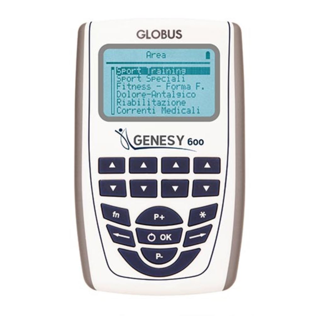 Globus Genesy 600 TENS/EMS sistemi: cihaz ön görünümü (görsel 01)