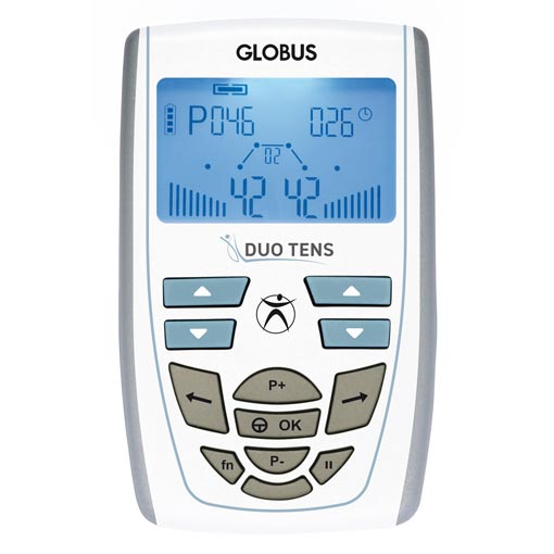 Globus Duo Tens TENS/EMS sistemi: cihaz ön görünümü (görsel 01)