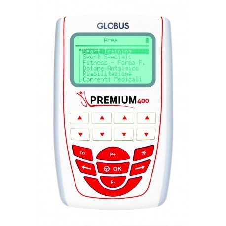Globus Premium 400 TENS/EMS sistemi: cihaz ön görünümü (görsel 01)